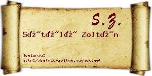 Sétáló Zoltán névjegykártya